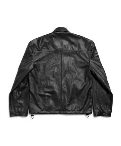 Balenciaga Men's Nano Bb Zip-up Jacket In Black In Black