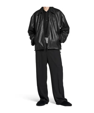 Balenciaga Men's Nano Bb Zip-up Jacket In Black In Black
