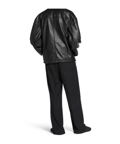Balenciaga Men's Nano Bb Zip-up Jacket In Black In Black