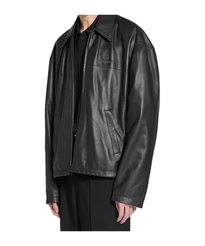 Balenciaga Men's Nano Bb Zip-up Jacket In Black In Black