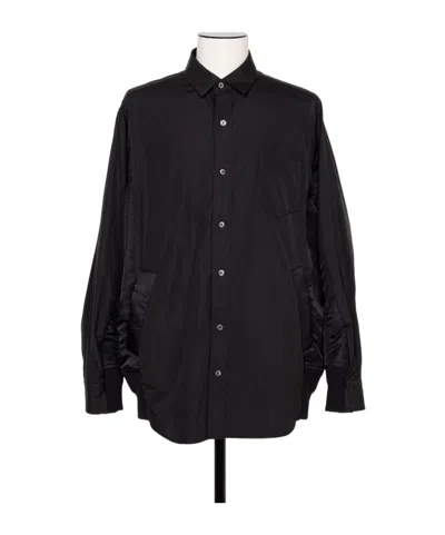 Sacai Cotton Poplin Shirt In Black