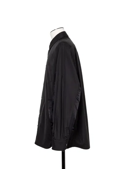 Sacai Cotton Poplin Shirt In Black