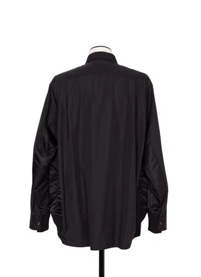Sacai Cotton Poplin Shirt In Black