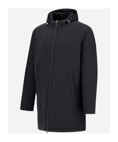Herno Resort Parka In Travel Nylon Ponente In Black