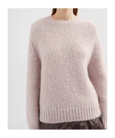 Jil Sander Wool Blend Crew-neck Sweater In Pink