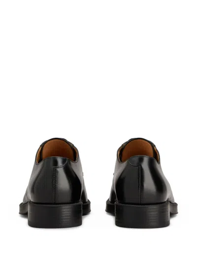 Tod's Polished Leather Lace-up Shoes With Rounded Toe In Black