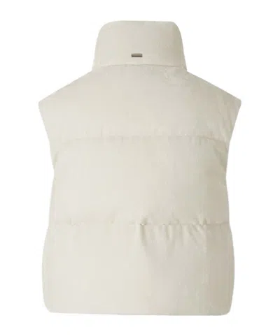 Herno Velvet Sleeveless Down Jacket In Neutral