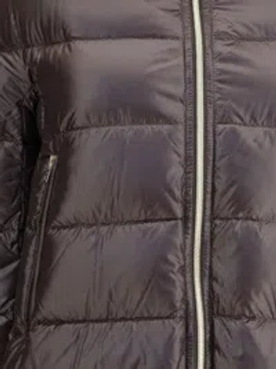 Herno Midi Down Jacket In Brown