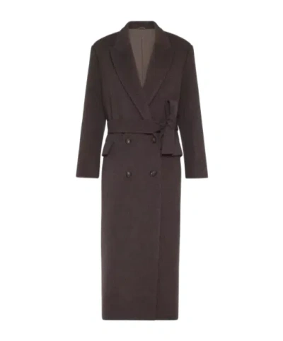Brunello Cucinelli Virgin Wool-cashmere Belted Trench Coat