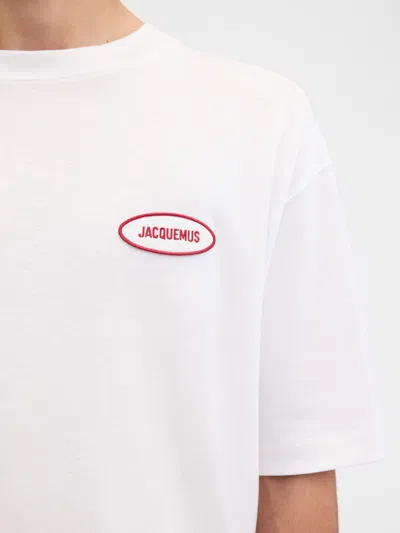 Jacquemus Mens Station Patch White Stazione Brand-patch Cotton-jersey T-shirt In White