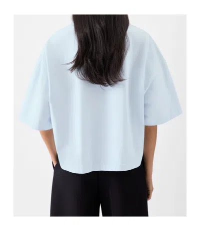 Jacquemus Le T-shirt Corto Logo-embroidered Cotton T-shirt In Blue