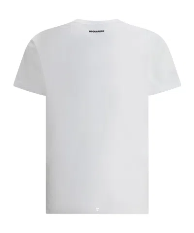Dsquared2 T-shirt Whit Maxi Print In White