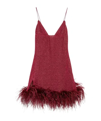 Oseree Oséree Lumière Feather-trimmed Minidress