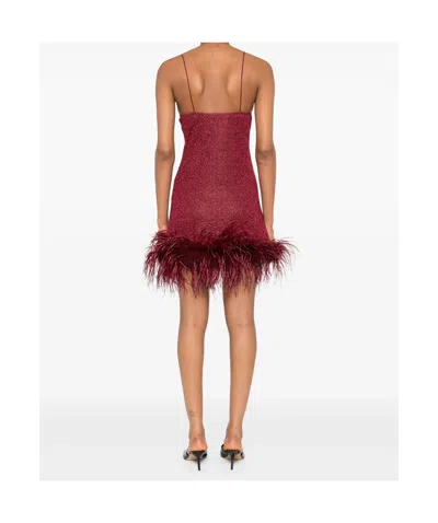 Oseree Oséree Lumière Feather-trimmed Minidress