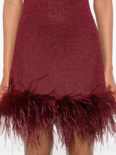 Oseree Oséree Lumière Feather-trimmed Minidress