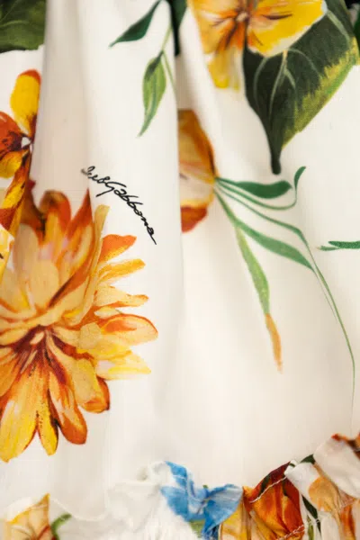 Dolce & Gabbana Floral-print Cotton Skirt In Multi