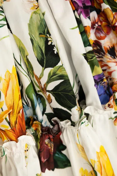 Dolce & Gabbana Floral-print Cotton Skirt In Multi