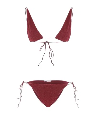 Oseree Two-piece Bikini In Burgundy