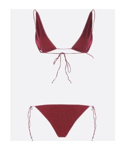 Oseree Two-piece Bikini In Burgundy