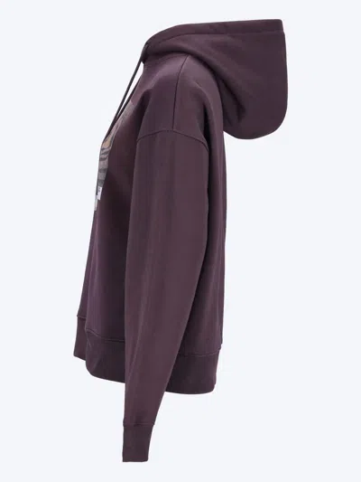 Jean Paul Gaultier Printed Wood Hoodie In Purple