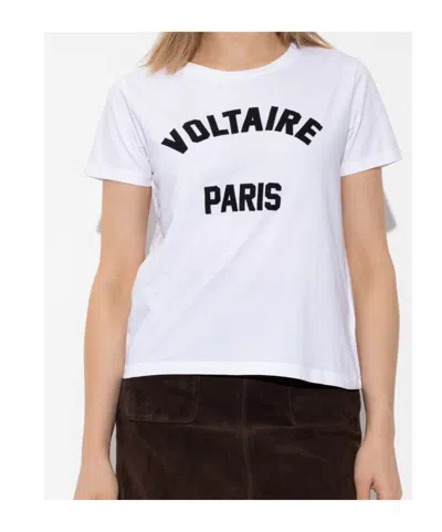 Zadig & Voltaire Zadig&voltaire Alys Hc Voltaire Paris T-shirt In White