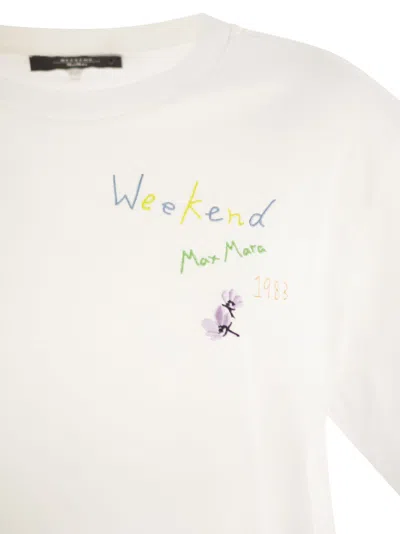 Weekend Max Mara Crew Neck T-shirt In White
