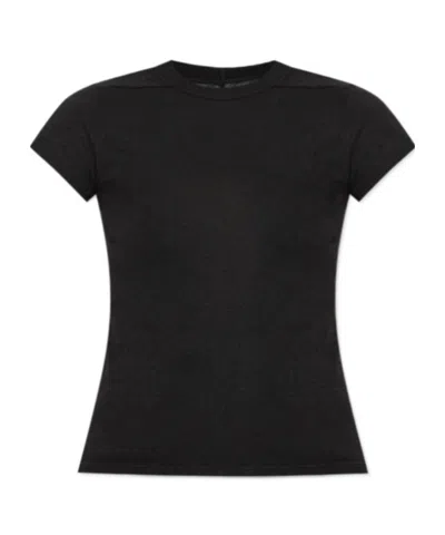 Rick Owens Short-sleeved Cotton T-shirt In Black