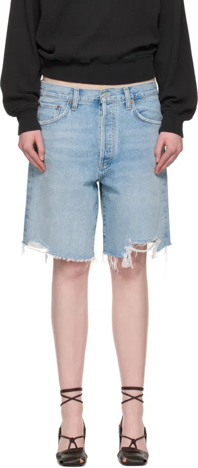 Agolde Denim Shorts With Belt Loops