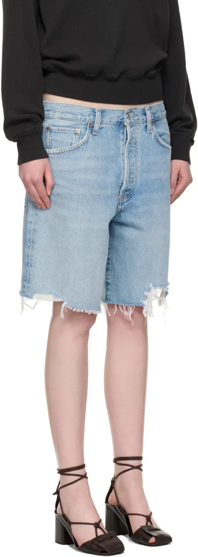 Agolde Denim Shorts With Belt Loops