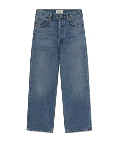 Agolde Ren High Rise Wide Leg Jean Shrine In Blue
