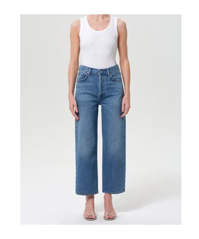 Agolde Ren High Rise Wide Leg Jean Shrine In Blue