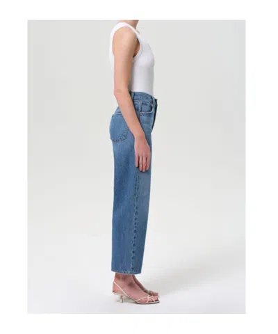 Agolde Ren High Rise Wide Leg Jean Shrine In Blue