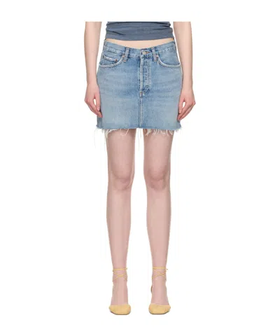 Agolde Denim Skirt With Belt Loops