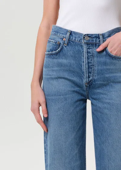 Agolde Ren High Rise Wide Leg Jean Shrine In Blue