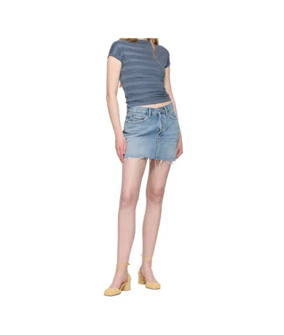 Agolde Denim Skirt With Belt Loops