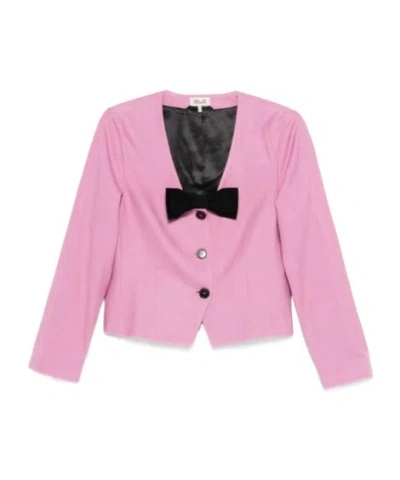 Baum Und Pferdgarten Bow-detailing Jacket In Pink