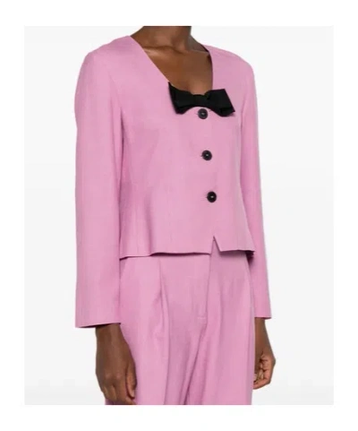 Baum Und Pferdgarten Bow-detailing Jacket In Pink