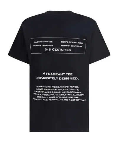 Moschino Printed Organic Cotton Jersey T-shirt In Black