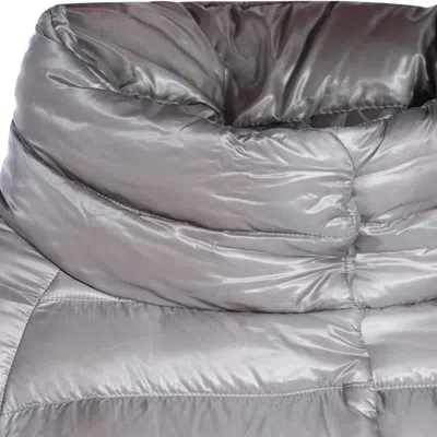 Herno High Collar Quilted Down Jacket In Gray