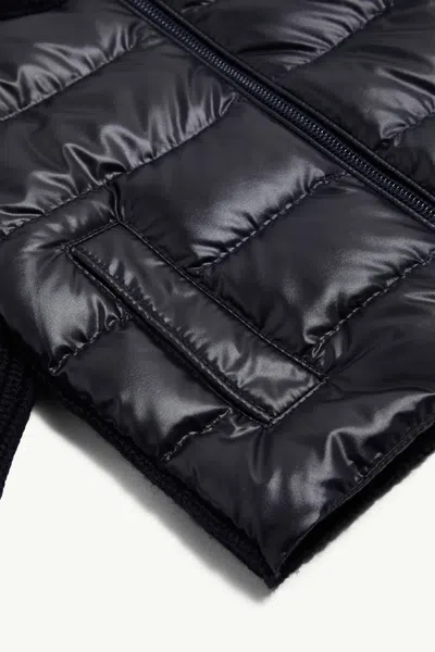 Moncler Long Sleeve Down Jacket In Black