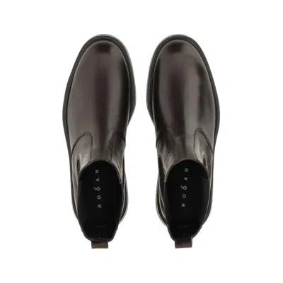 Hogan Chelsea Ankle Boots H673 Brown