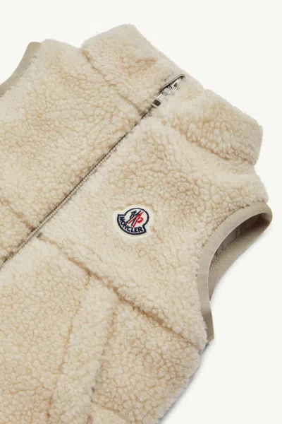 Moncler Ernst Teddy Down Vest In Neutral