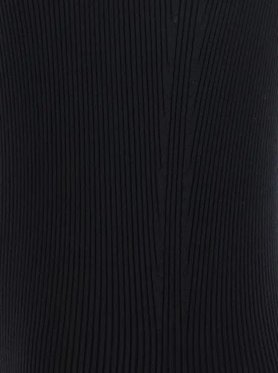 Rick Owens Athena Dress Compact Rib Knit In Black