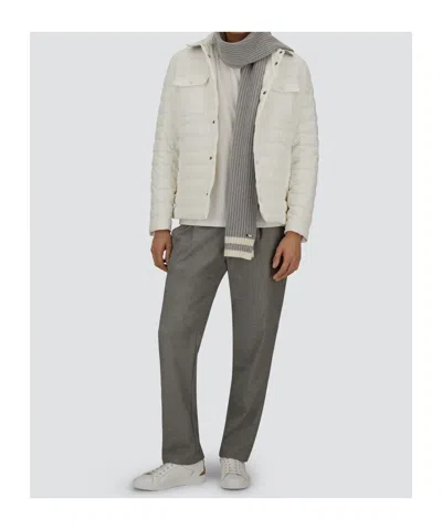 Herno Snap-button Long-sleeved Down Jacket In Neutral