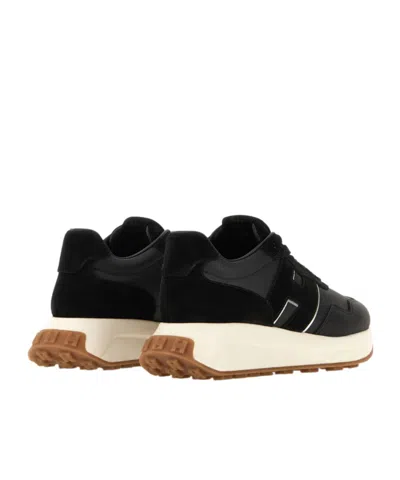 Hogan Leather-panelled Sneakers In Black