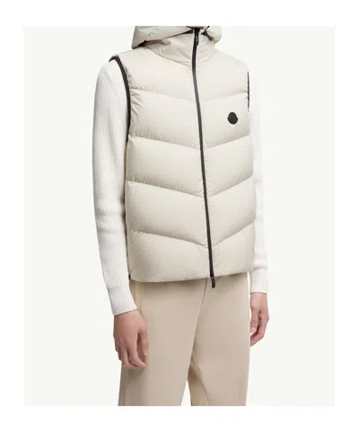 Moncler Guersac Nylon Down Vest In Neutral