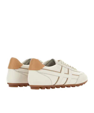 Hogan Nappa Leather Olympia Sneakers In White