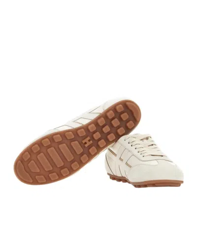 Hogan Nappa Leather Olympia Sneakers In White