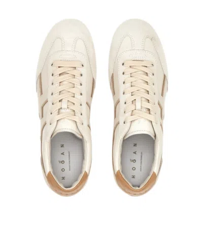 Hogan Nappa Leather Olympia Sneakers In White