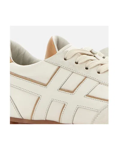 Hogan Nappa Leather Olympia Sneakers In White